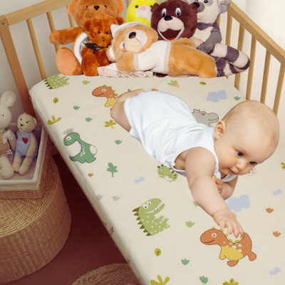 Drap-housse pour bebe Petit Jurassique | PremierLit™ – Stimulant