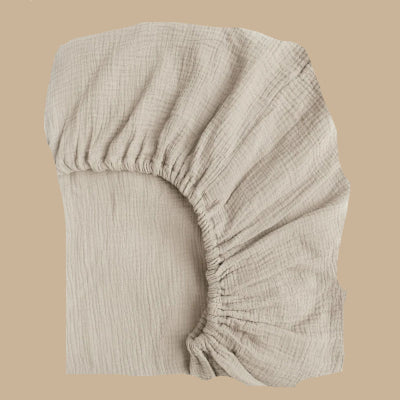 Drap housse berceau gaze coton | BébéConfort™ – gris