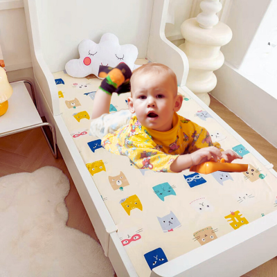 Drap housse pour bebe Drôle de Chats Éveil sensoriel