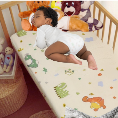 Drap housse pour bebe Petit Jurassique Cocon sécuritaire