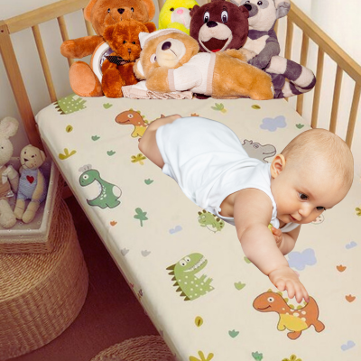 Drap housse pour bebe Petit Jurassique Stimulant