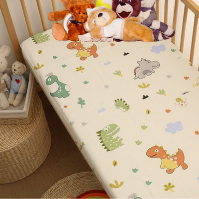 Drap housse pour bebe Petit Jurassique Pratique