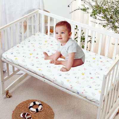 Drap lit bebe bambou | Fleurette doux