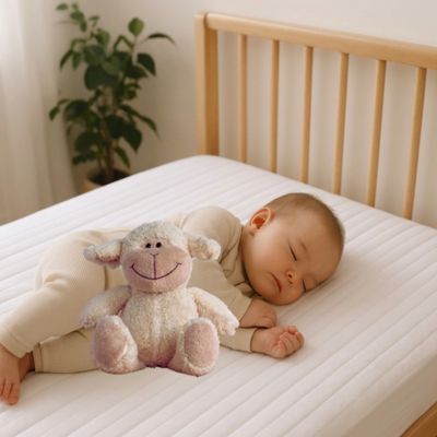 Drap lit bebe coton bio 120 × 60 cm | Blanc – Sommeil confortable