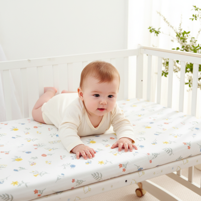 Drap pour lit bebe bambou 130 × 70 cm | Fleurette – Captivant