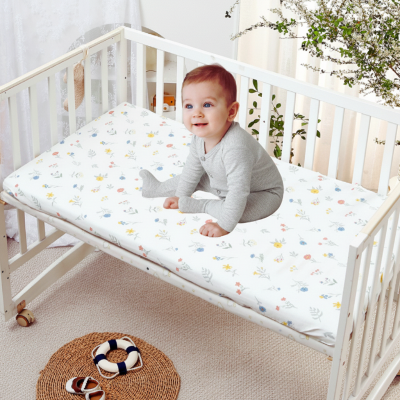 Drap pour lit bebe bambou 130 × 70 cm | Fleurette – Doux