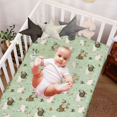 Draps de lit 70x130 bébés | MoutonCâlin™ 2 pièces sensoriels