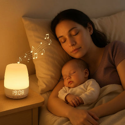 Générateur de bruit blanc de voyage bébé 19 sons | Portatif : cocon sonore avec maman