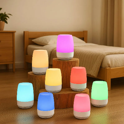 Générateur de bruit blanc de voyage bébé 19 sons | Portatif : luminosité multicolore