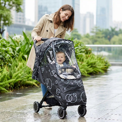 Housse de pluie universelle pour poussette | Protect Bulle-noire
