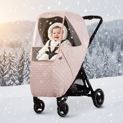 Housse pour poussette universelle chaude  lotuse racine rose | Protection grand froid