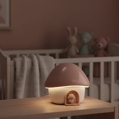 Humidificateur d'air bébé Champignon | La Maisonnette – Lumière cozy