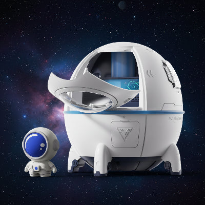 Humidificateur d’air chambre Capsule spatiale | JetDeFusée™ – Rechargeable blanche