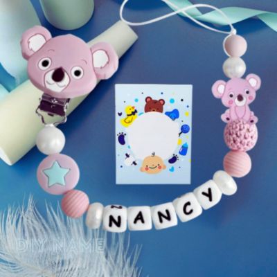 Personalized Baby Pacifier Clip Silicone Abacus | TYRY.HU