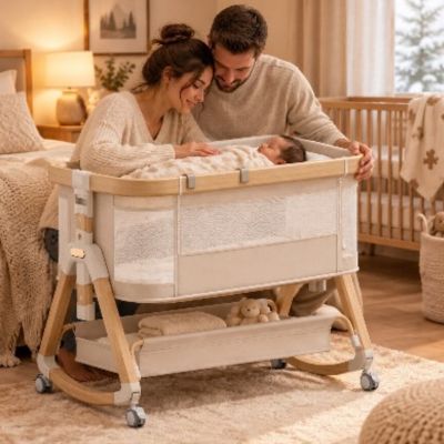 Lit d'appoint compact pour bébé convertible | BabyBedMobile™ – Compagnon pour les parents nomades