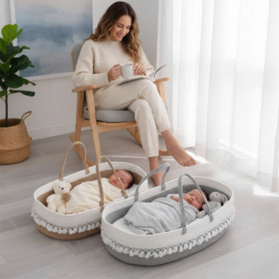 Lit de voyage portable bébé panier tressé | Le Cocon – Nuit paisible