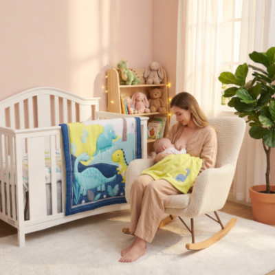Literie bebe 4 pièces Tribu de dinosaures | MyKit™ – Doux pour les peaux fragiles