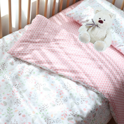 Literie bebe ensemble 3 pièces Cygne floral | MamanEtMoi™ – Nuits paisibles