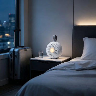 Machine à bruit blanc portable bébé 15 sons apaisants | DodoMobile™ – Jeux de lumière et sons à l'hôtel