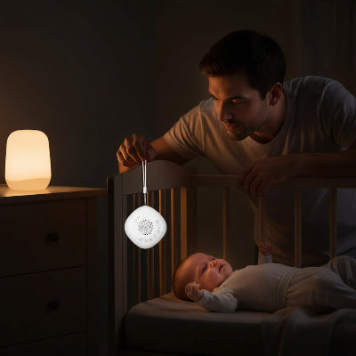 Machine à bruit blanc portable bébé 24 sons | 2 en 1 – Des réveils et des nuits symphoniques