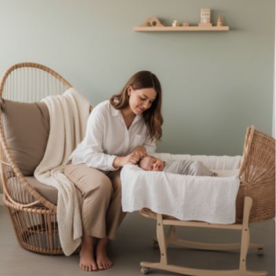 Moïse en osier pour nouveau-né portable | CouffinRoyal™ – Garder bébé près de soi