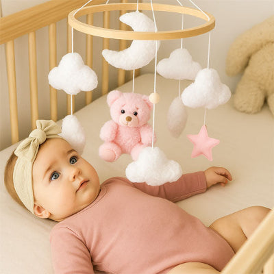 Mobile bebe | Ourson rose-Décoratif