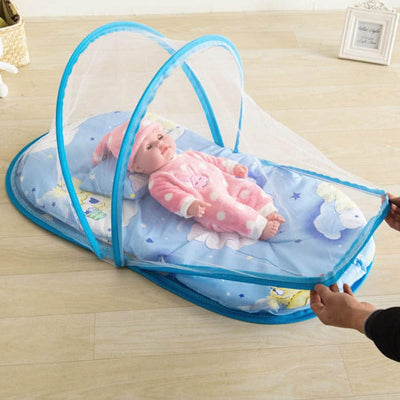 Moustiquaire Lit Bébé Bleu | ProtectionDouce™