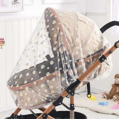 Moustiquaire pour poussette-|Umbrella|-Marguerites
