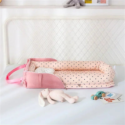 Nid Bébé ChaiseLongue™ | Picotée Rose ergonomique