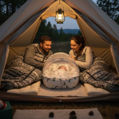 Nid bebe de voyage léger | Astre céleste – Nuit en cododo avec les parents au camping.