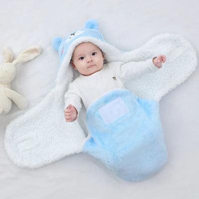 Nid d'ange Glouton | AnimalBaby™ – Bleu avec velcro