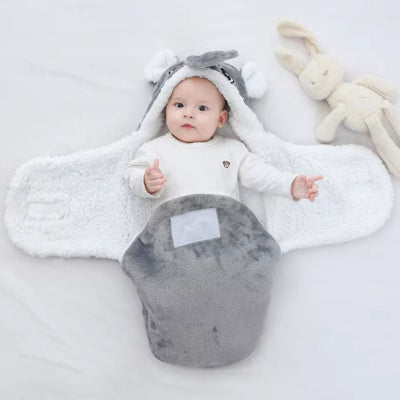 Nid d'ange Glouton | AnimalBaby™ – Gris avec velcro