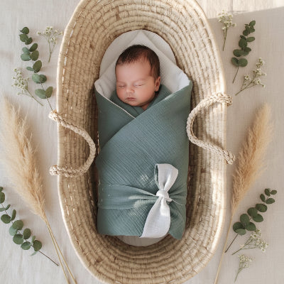 Nid d'ange bébé uni | CoconDouillet™ – Bleu