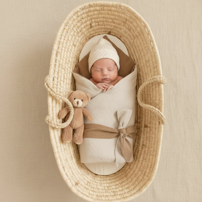 Nid d'ange bébé uni | CoconDouillet™ – Être au chaud – Beige