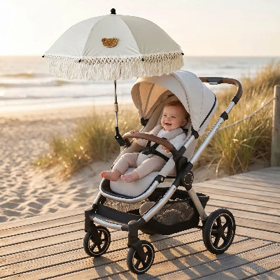 Ombrelle poussette universelle à franges | BabyTedy™