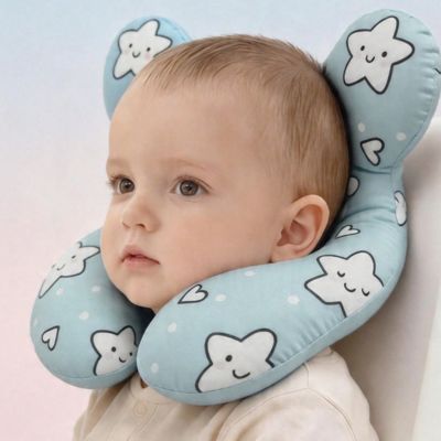 Oreiller pour bébé en U Étoile | ErgoMagique™ – Maintien parfait du cou et de la tête