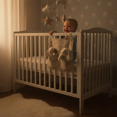 Organisateur de lit bébé mousseline | DodoBag™ – Disponibilité nocturne