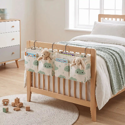 Organisateur de lit bébé multifonctionnel | HangingBag™ – Matériau robuste pour rangements chambre d'enfants