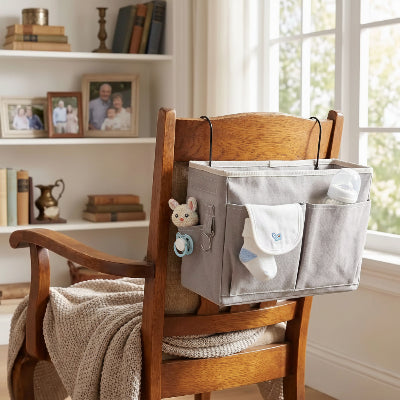 Organisateur de lit bébé multifonctionnel | HangingBag™ : tout ce qu'il faut pour aller chez grands-parents
