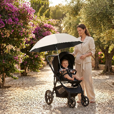 Parasol pour poussette pliant 360° Anti-UV | SunnyBaby™
