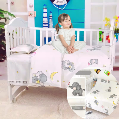 Parure de lit bebe 3 pièces | Éléphant magique conton prémium
