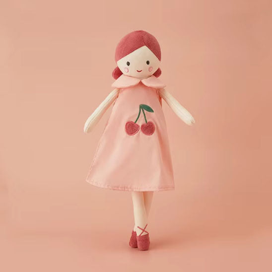 Peluche pour bébé- |LesPetitesDolly|- Ballerine cerise