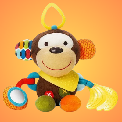 Peluche pour bebe avec hochet | CrazyPlush™ | Singe