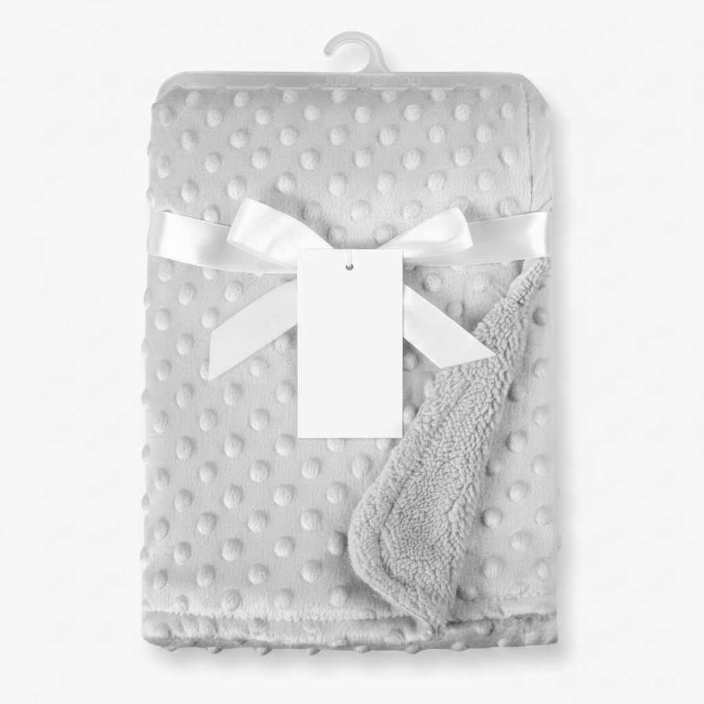 Plaid bebe thermique doublé | BubbleBlanket™ – Gris