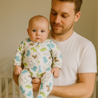 Pyjama Bébé en Coton Bio | DouxSommeil™ pratique