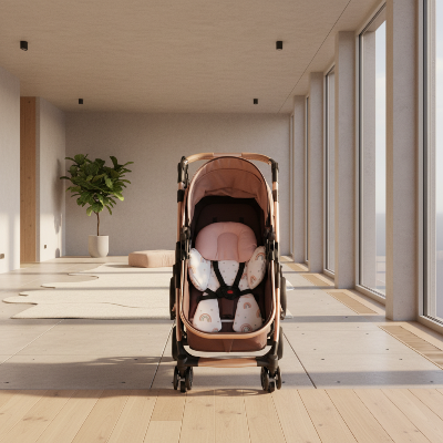 Réducteur de siège bébé ergonomique pour poussette | PremièreSortie™-Arc-en-ciel rose