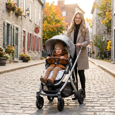 Réducteur de siège bébé ergonomique pour poussette rose – maintien parfait