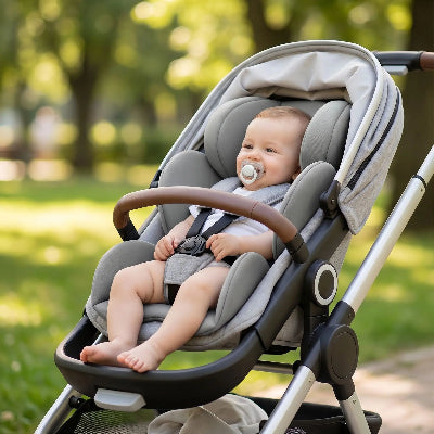 Réducteur de siège bébé universel | SortieSécure™ : soutien complet gris
