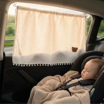 Rideau occultant voyage à ventouse auto | Tête d'ours – Sieste dans voiture