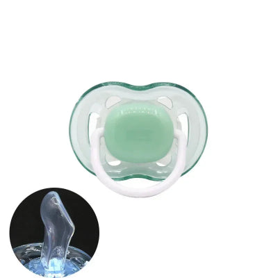Sucette Bébé Silicone Souple Transparente | LollyDodo™ plate verte